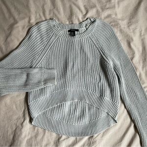 Forever 21 grayish blue knit cropped sweater size M